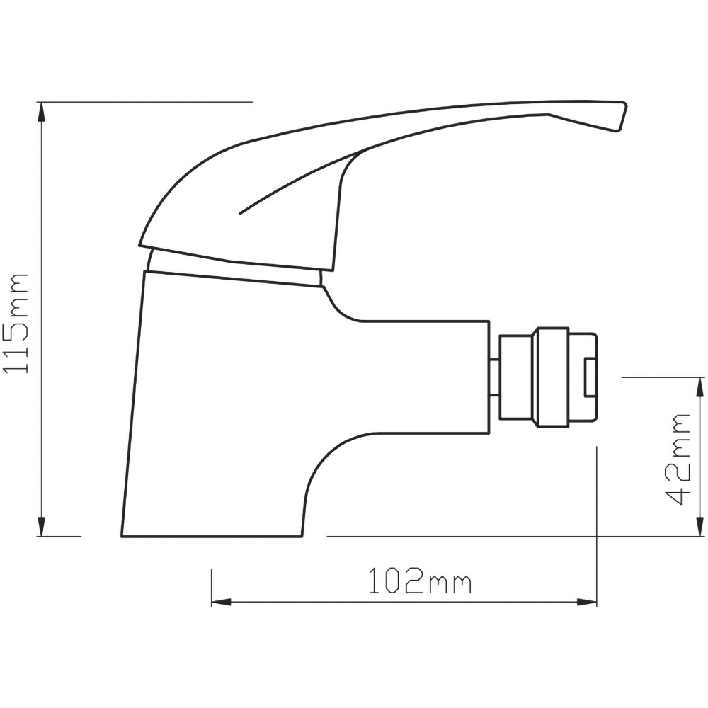 Baterie bideu SANOBI Boema SB-05, alama, argintiu
