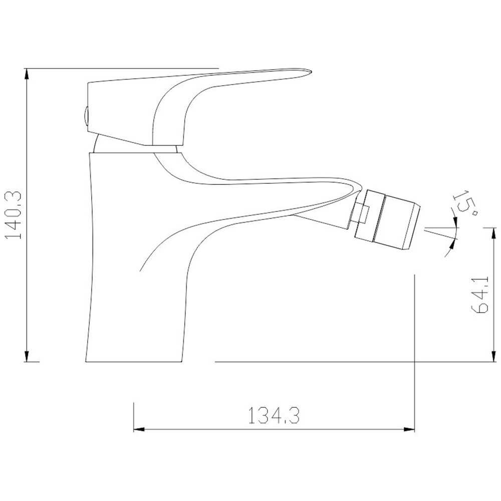 Baterie bideu SANOBI SBK-05, alama, negru