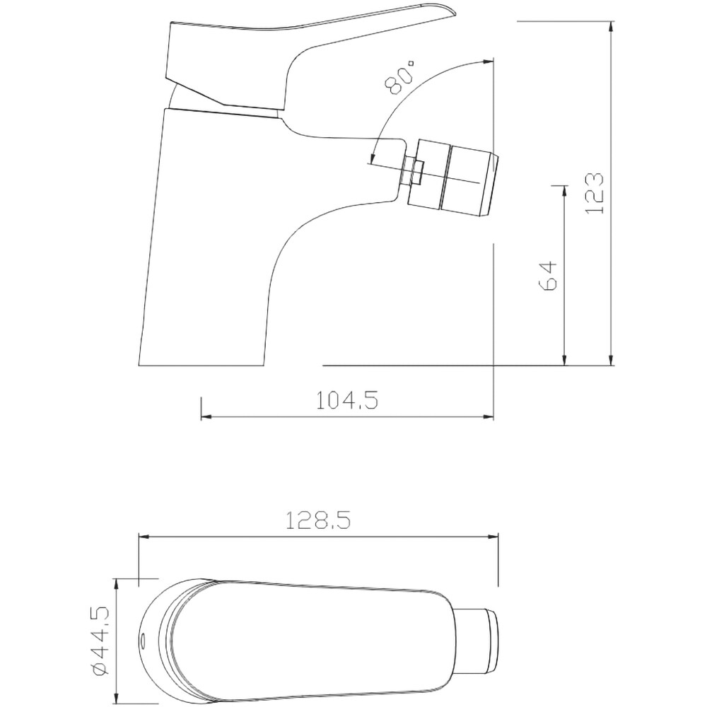 Baterie bideu SANOBI Lotus SL-05, alama, argintiu