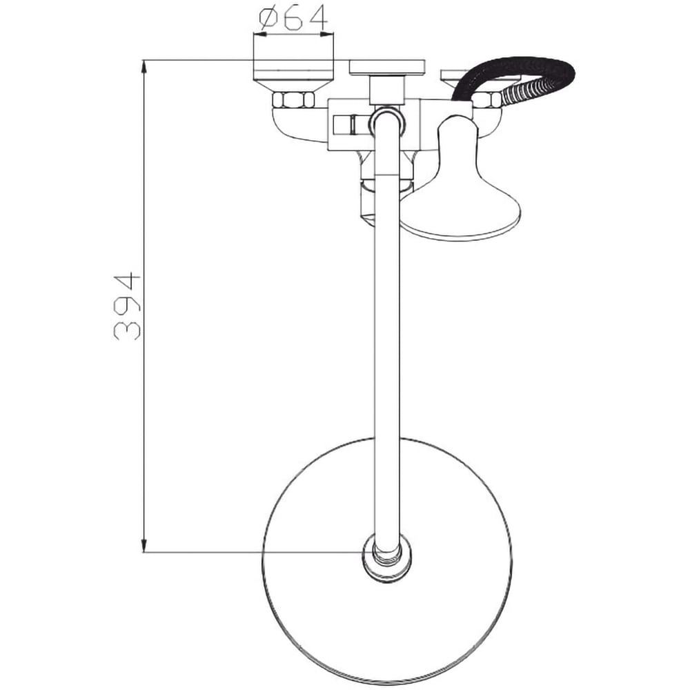 Sistem dus SANOBI Boema SB-28, 1 functie, argintiu