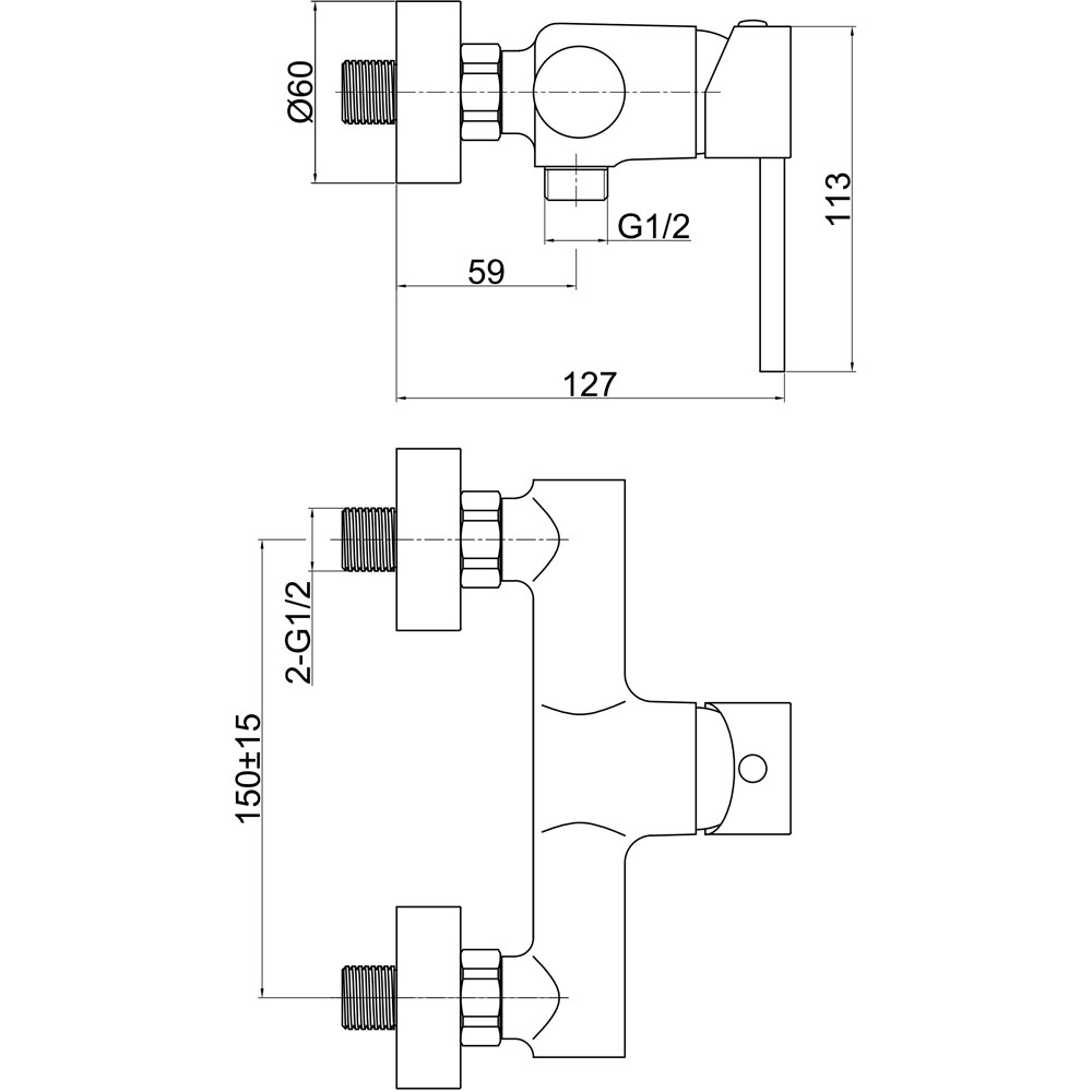 Baterie dus FERRO Linus BLX7, alama sanitara, argintiu