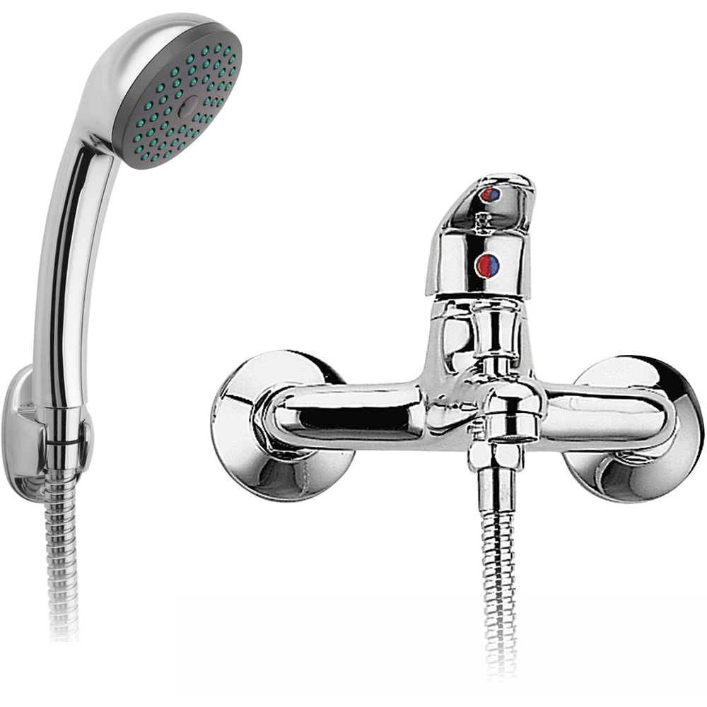 Set baterie cada-dus FERRO Smile BSM11, alama sanitara, argintiu