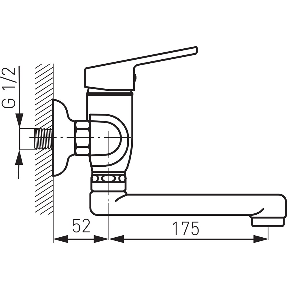 Baterie lavoar FERRO Smile BSM3, alama sanitara, argintiu