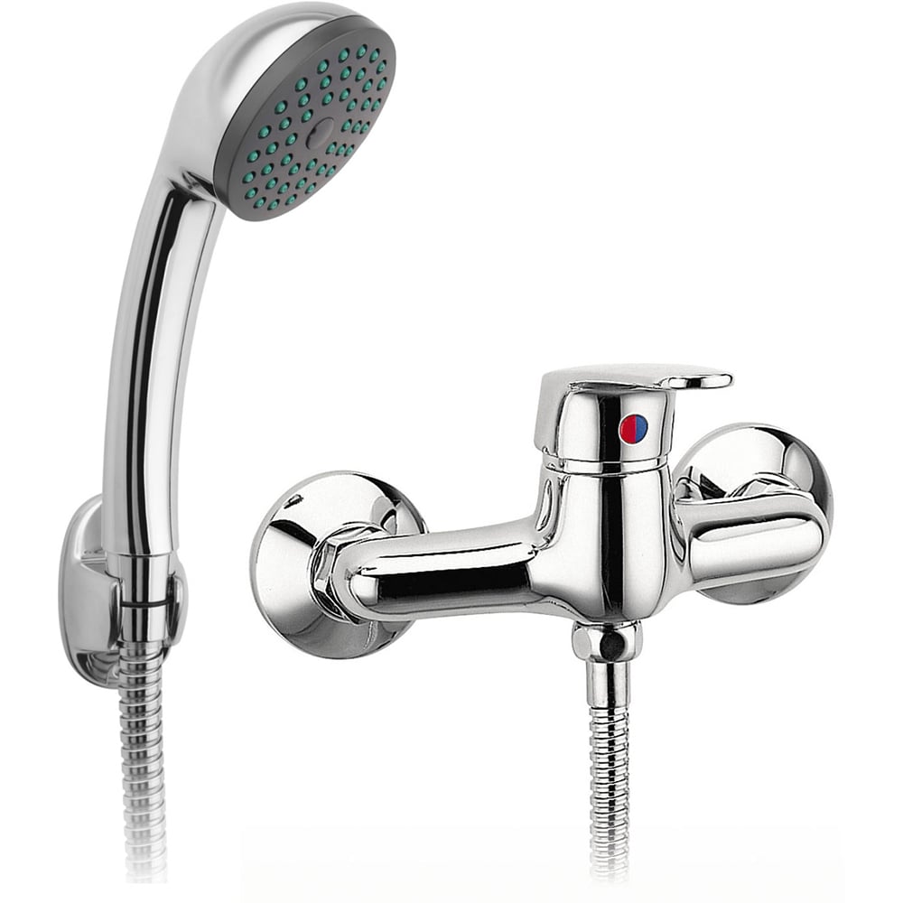 Set baterie dus FERRO Smile BSM77, alama sanitara, argintiu