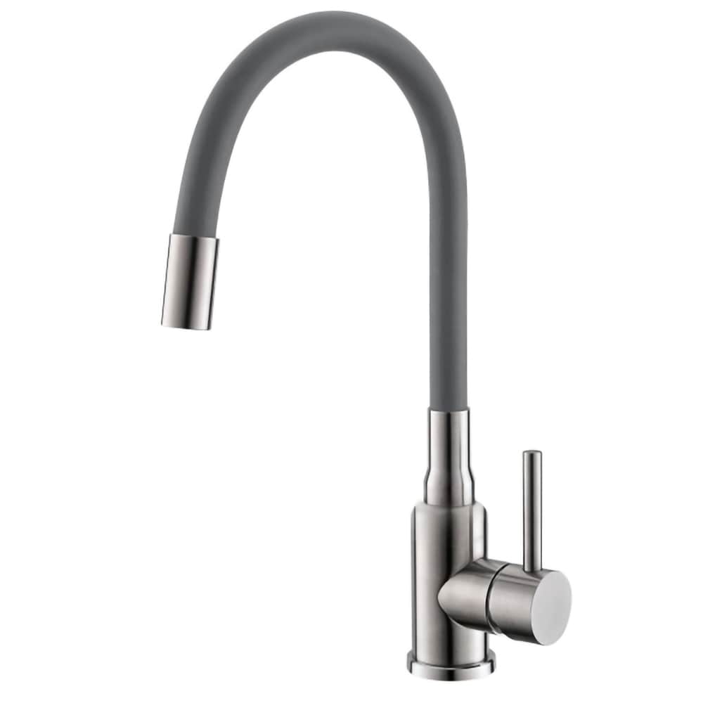 Baterie bucatarie ALVEUS Flexa, pipa flexibila, alama sanitara, gri