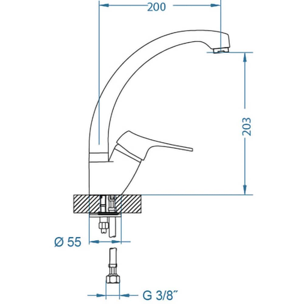 Baterie bucatarie ALVEUS GM 230 G11, alb