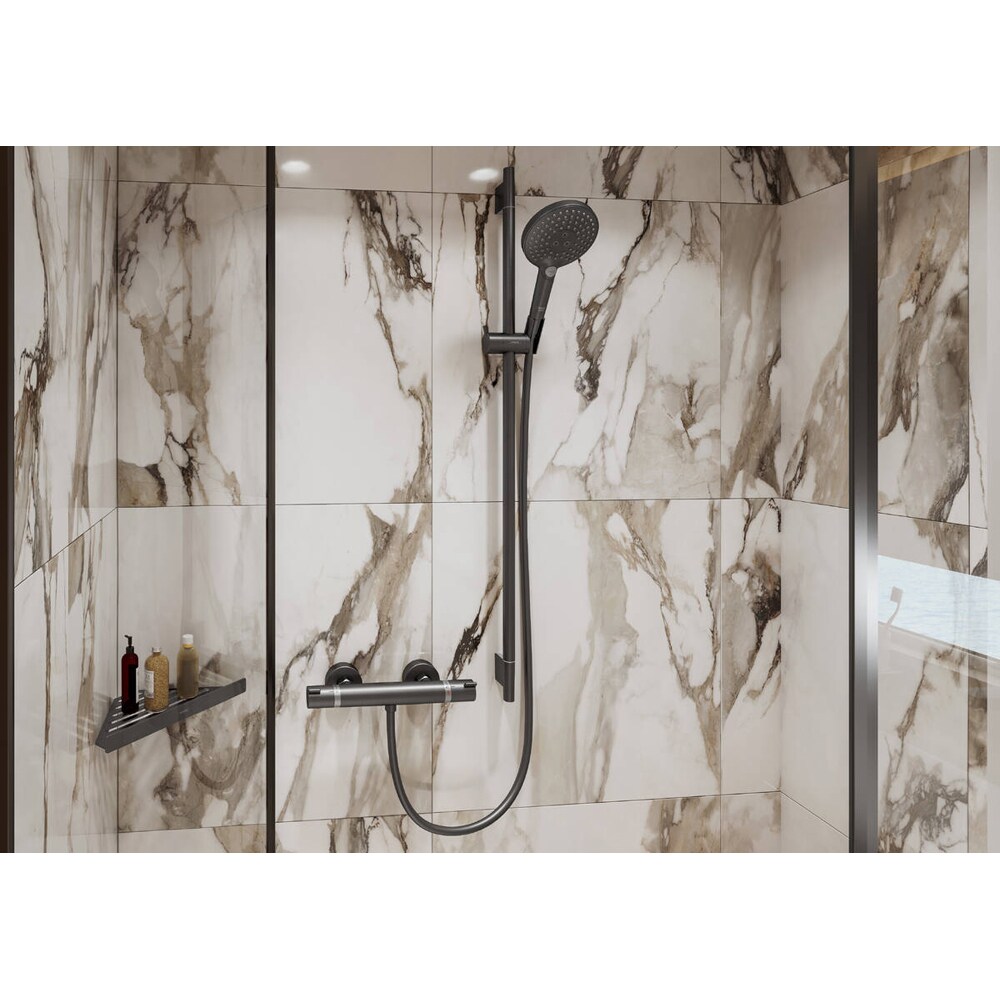 Baterie dus HANSGROHE Ecostat Comfort 13116340, alama sanitara, negru periat