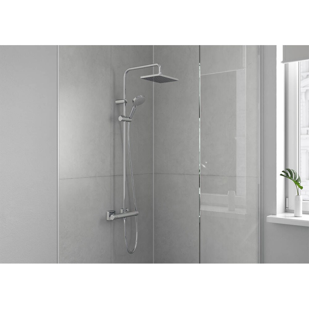 Sistem dus HANSGROHE Vernis Shape 230 26286000, termostat, 1 functie, crom