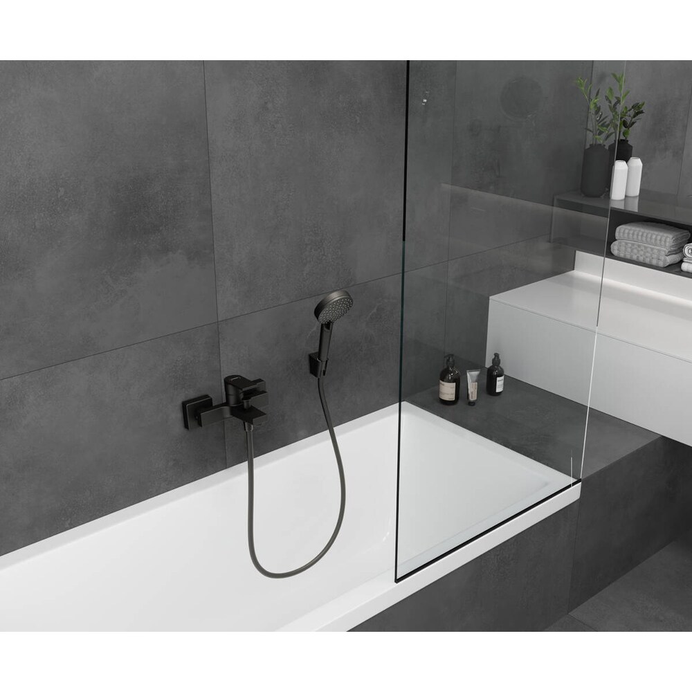 Baterie cada-dus HANSGROHE Vernis Shape 71450670, alama sanitara, negru