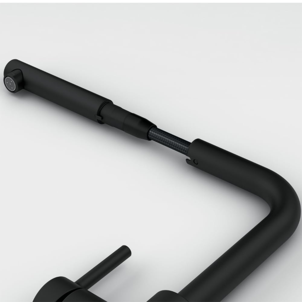 Baterie bucatarie FRANKE Lina, dus extractibil, alama, negru