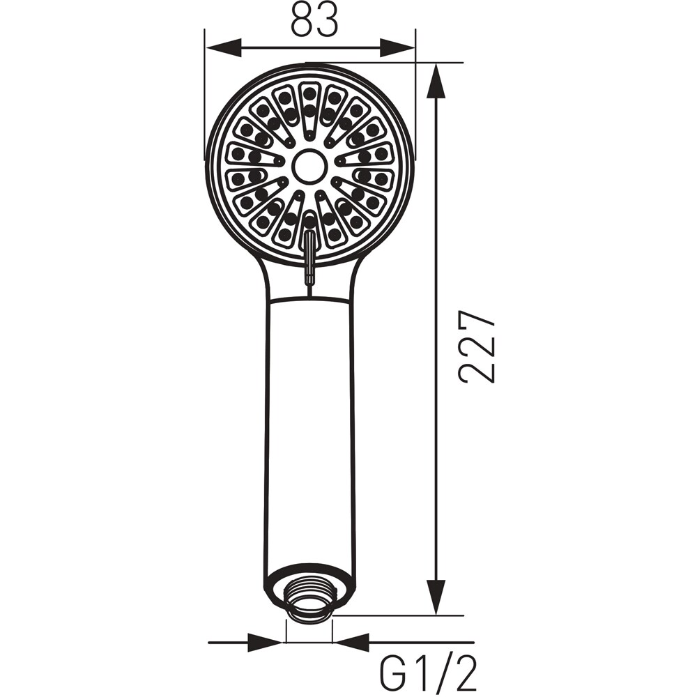 Para dus FERRO Cortessa S330, 3 functii, crom