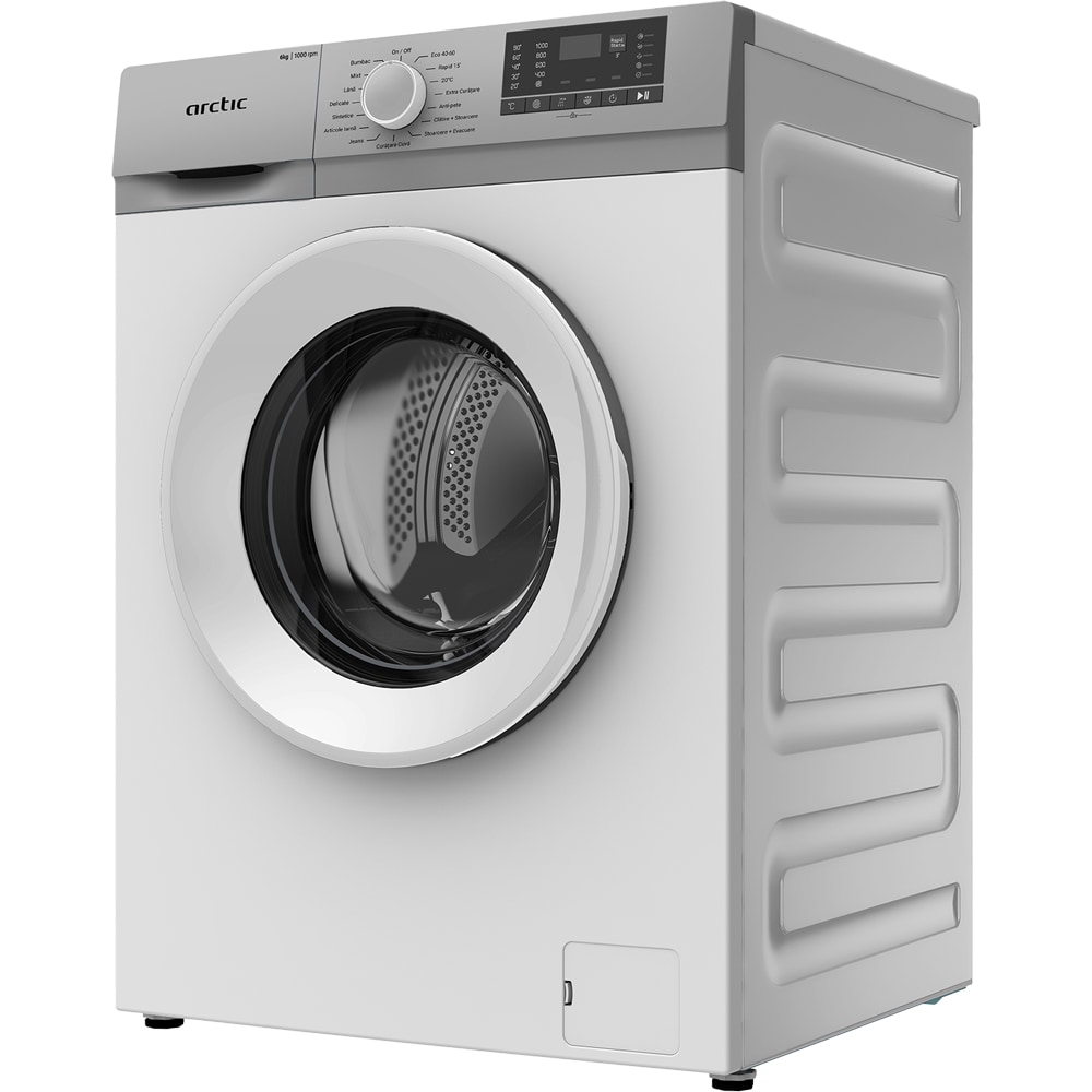 Masina de spalat rufe frontala slim ARCTIC ARSMA630WSPRO, 6 kg, 1000rpm, Clasa D, alb