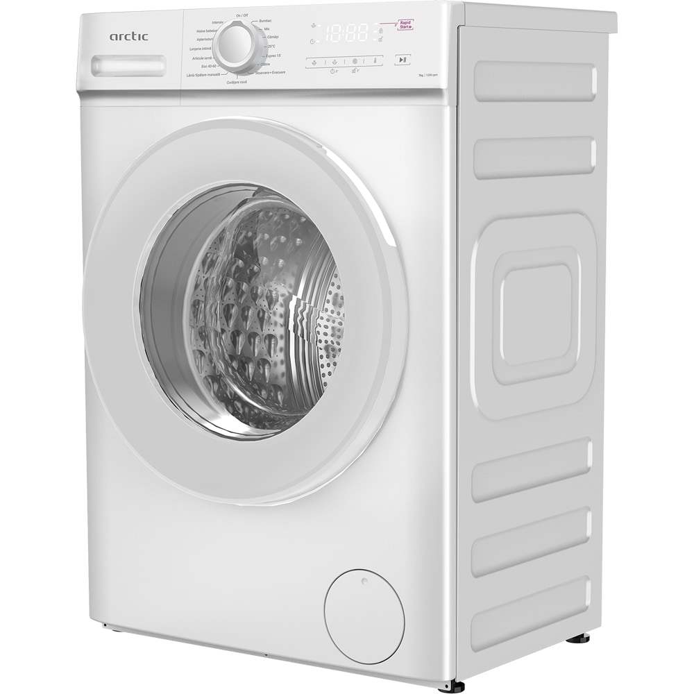 Masina de spalat rufe frontala slim ARCTIC ARSMA762WRO, 7 kg, 1200rpm, Clasa A, alb