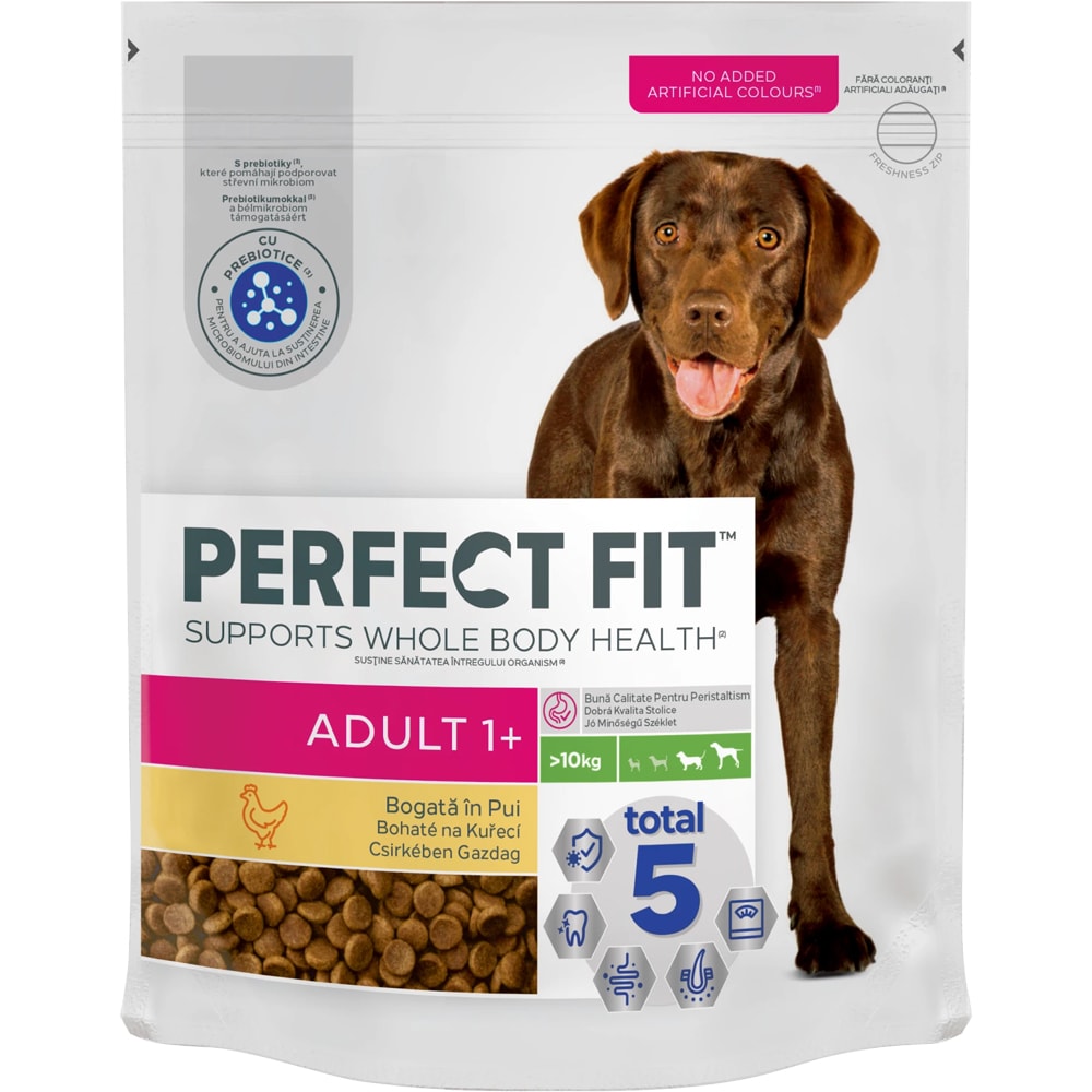 Hrana uscata pentru caini PERFECT FIT, Adult, Pui, 1.4 kg