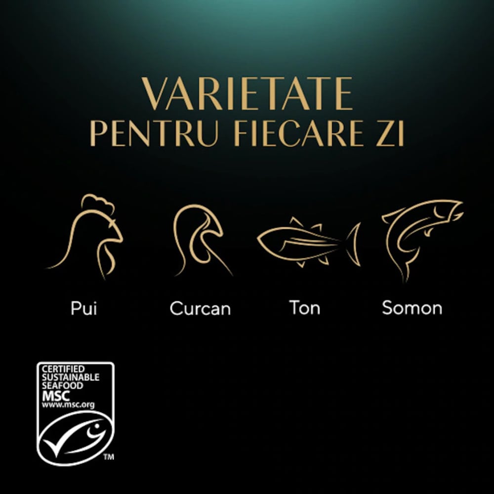 Hrana umeda pentru pisici SHEBA Nature's Collection, Adult, Mix in sos, 12 x 85 g