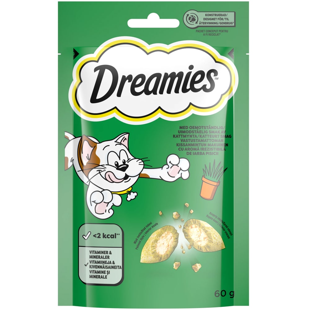 Recompense pentru pisici DREAMIES Catnip, 6 x 60 g