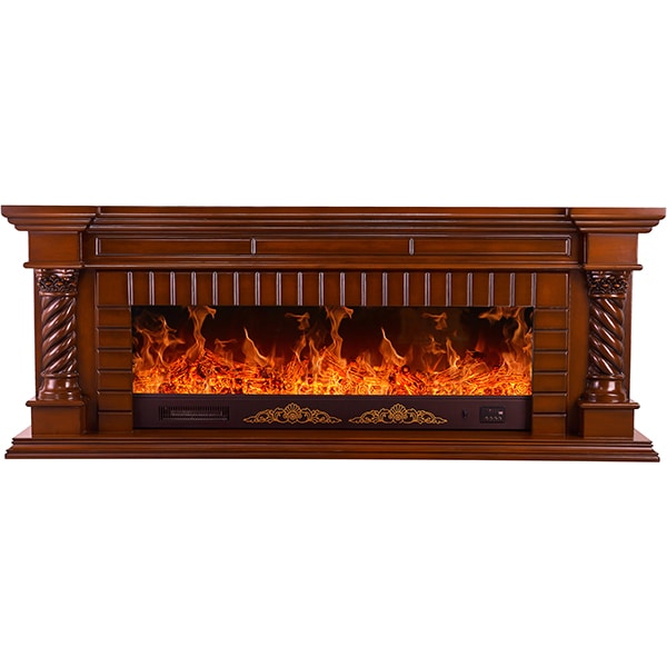 Semineu electric ART FLAME Frankfurt Small, 1500W, Focar 3D, Telecomanda, maro