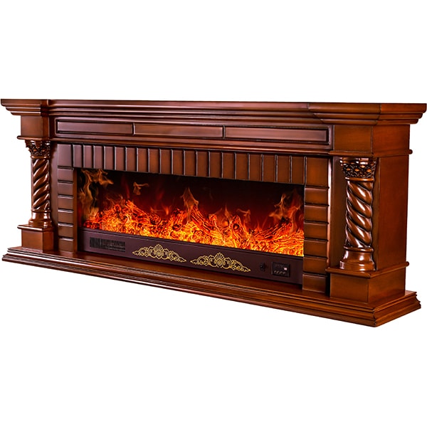 Semineu electric ART FLAME Frankfurt Small, 1500W, Focar 3D, Telecomanda, maro