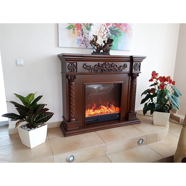 Semineu electric ART FLAME Milano, 1500W, Focar 3D, Telecomanda, maro