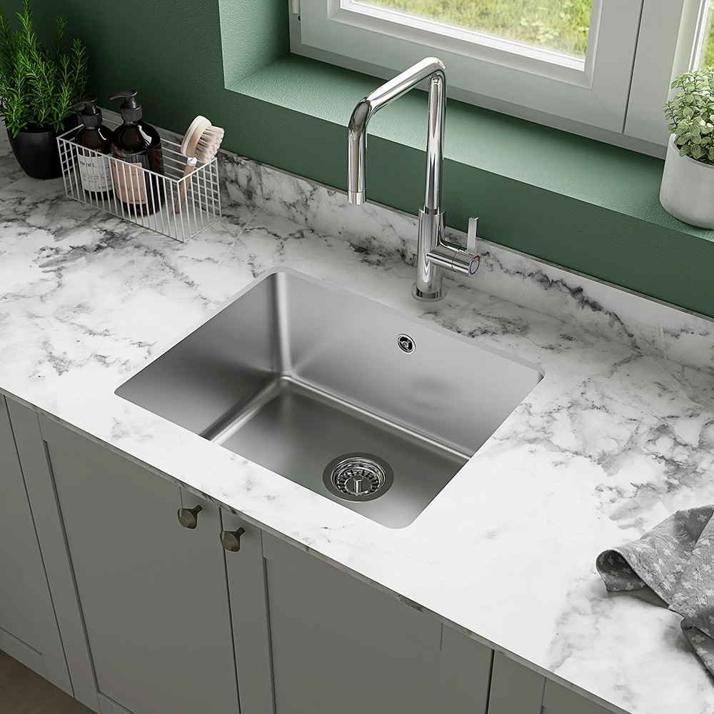 Chiuveta bucatarie GoodHome Villach, 1 cuva, inox, 54 x 44 x 20 cm, crom