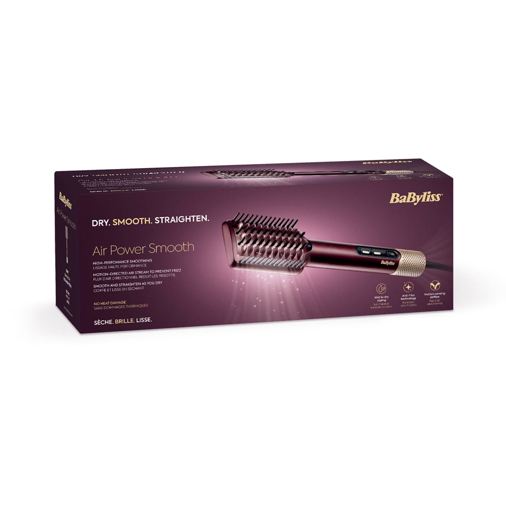 Perie cu aer cald BABYLISS Air Power Smooth AS6400E, 1000W, 3 trepte temperatura, mov