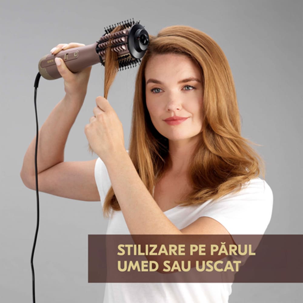 Perie cu aer cald BABYLISS Power Volume AS95E , 1000W, rose-gold