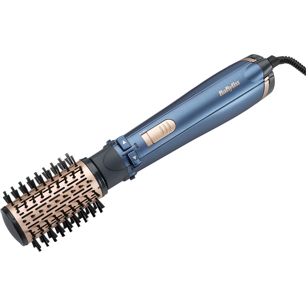 Perie rotativa BABYLISS AS966ROE, 1000W, 2 trepte temperatura, albastru