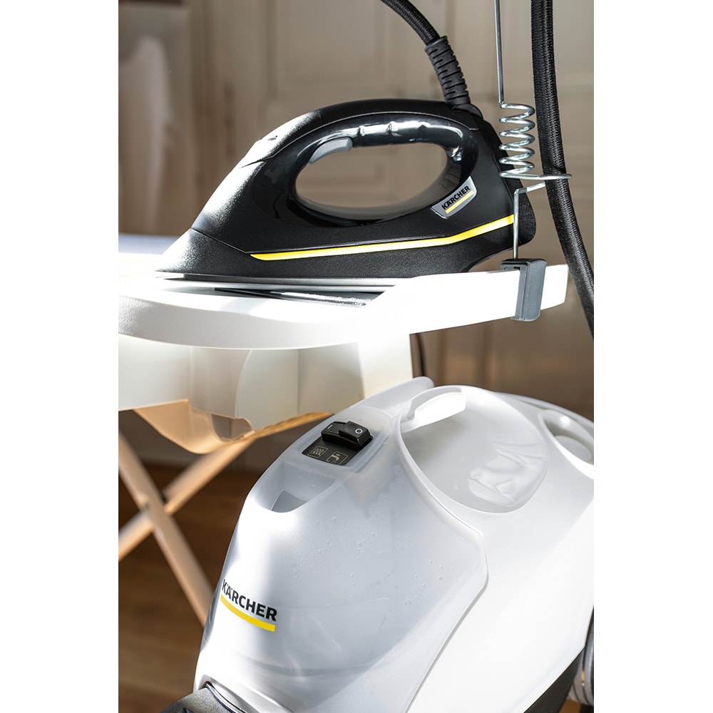 Aparat de curatat cu abur 2in1 KARCHER SI 4 EasyFix Iron 15126370, 0.8l, 2000W, alb-galben