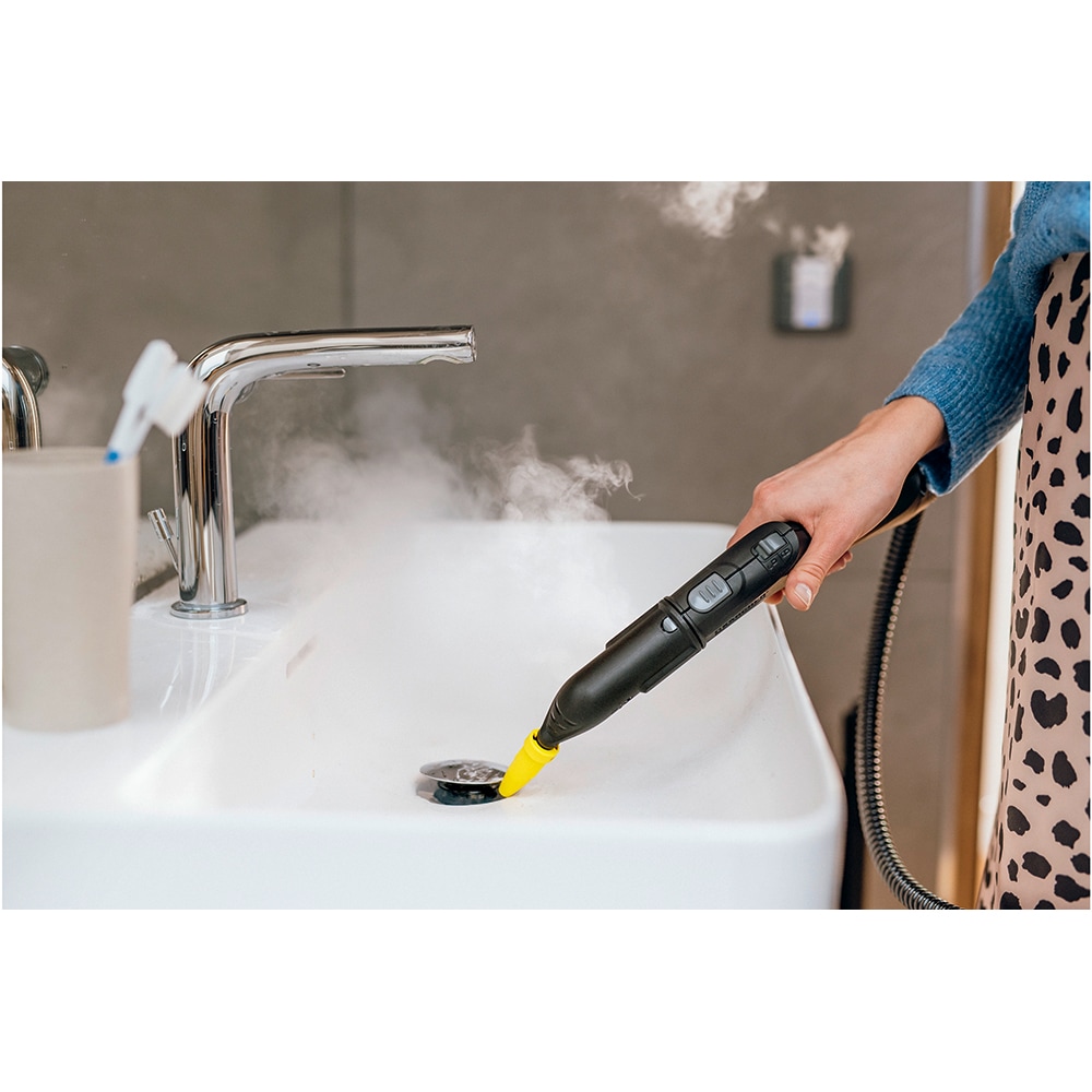 Aparat de curatat cu abur 2in1 KARCHER SC 5 EasyFix Iron Plug 15126600, 1.5l, 2200W, galben-negru
