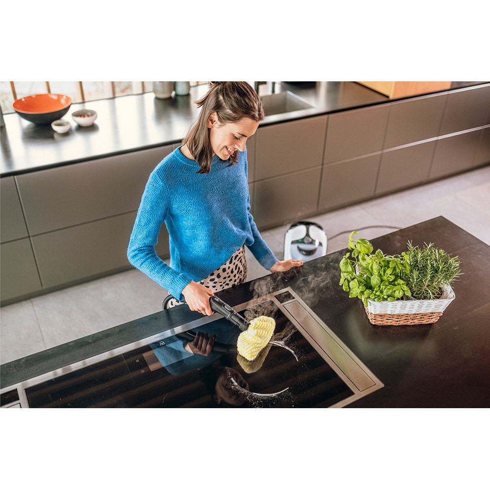 Aparat de curatat cu abur 2in1 KARCHER SC 5 EasyFix Iron Plug 15126600, 1.5l, 2200W, galben-negru