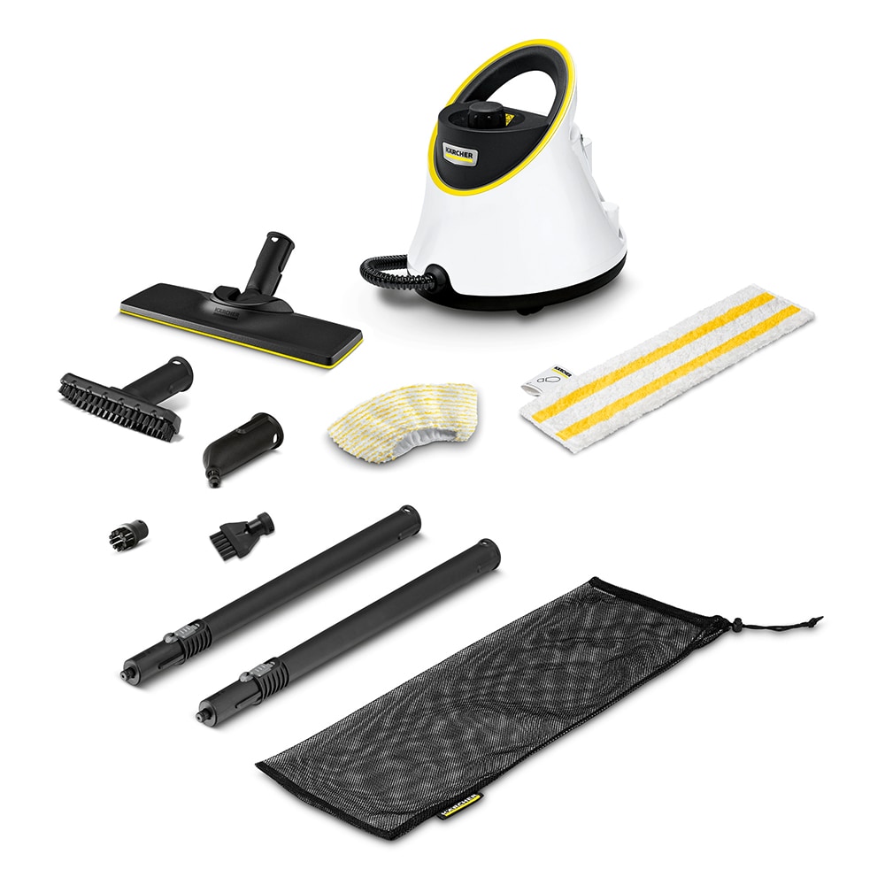 Aparat de curatat cu abur KARCHER SC2 Deluxe EasyFix 15134000, 1l, 1500W, alb-negru