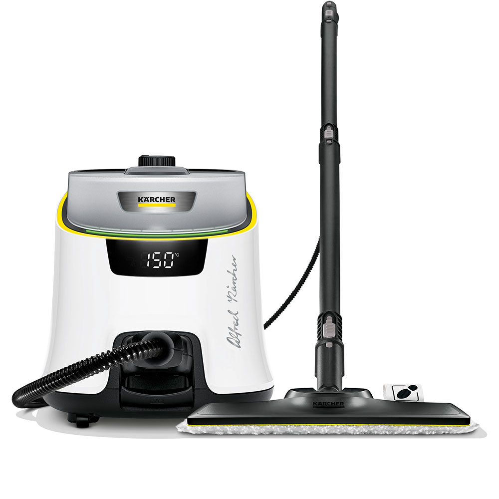 Aparat de curatat cu abur KARCHER SC 5 Deluxe Signature Line 15134910, 1.3l, 2250W, alb-negru