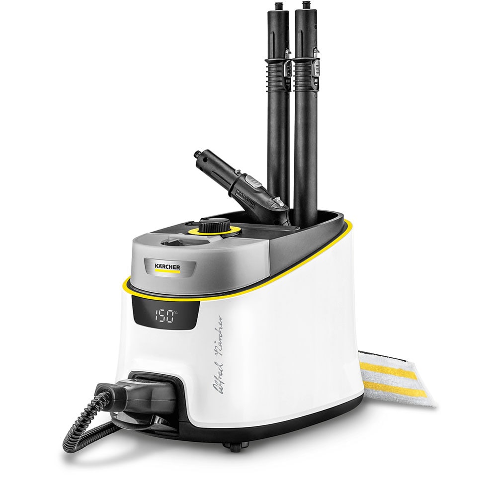 Aparat de curatat cu abur KARCHER SC 5 Deluxe Signature Line 15134910, 1.3l, 2250W, alb-negru