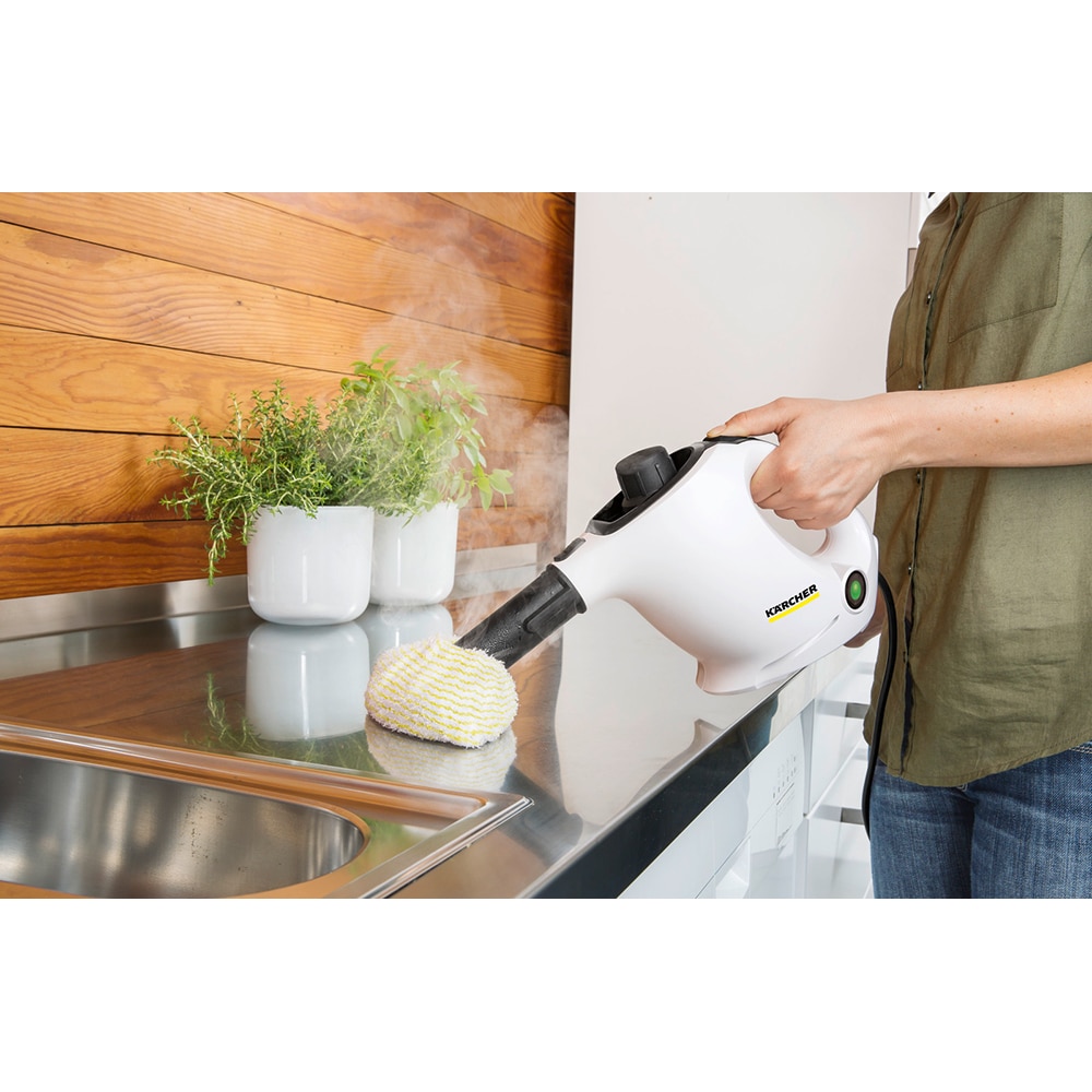 Aparat de curatat cu abur KARCHER SC 1 EasyFix 15164010, 0.2l, 1200W, alb-negru