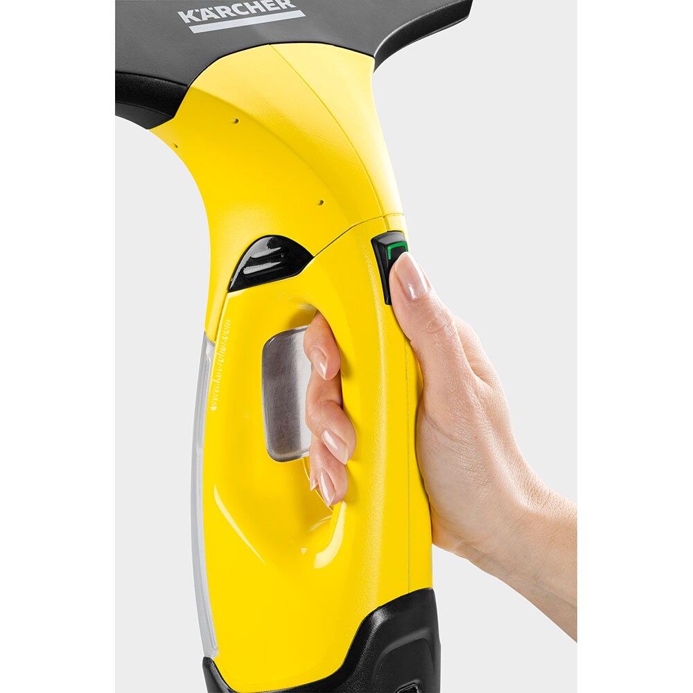 Aspirator geamuri KARCHER WV 2 Plus N, 0.1l, 3.6V, autonomie max 10 min, galben-negru