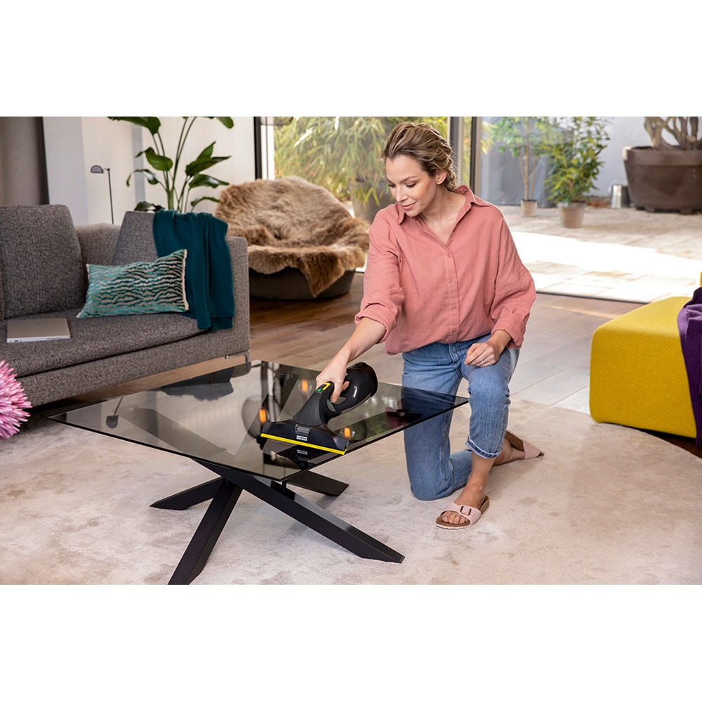 Aspirator geamuri KARCHER WV 5 Plus N WV5PLUSNBLEU, 0.1l, 3.7V, autonomie max 35 min, negru-alb