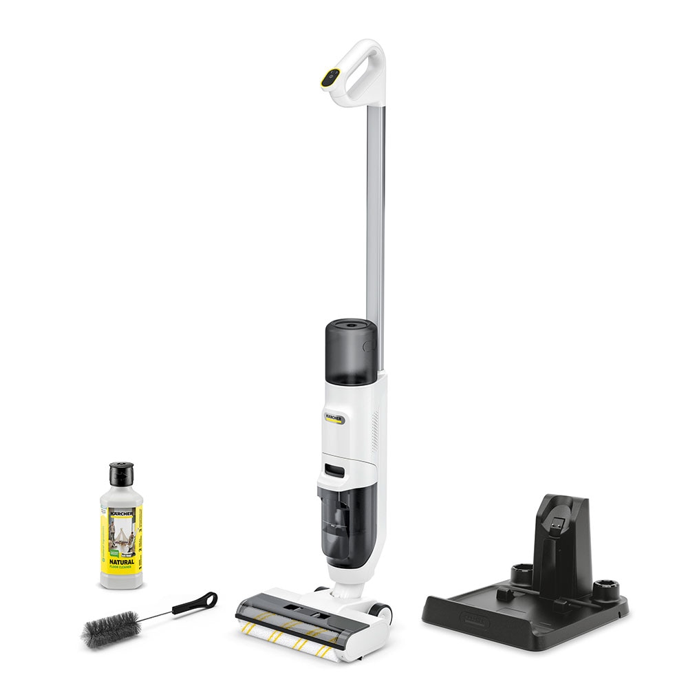 Mop electric KARCHER FCV 2 Natural 10561010, 0.42l, 21.6V, pana la 25min, alb-galben