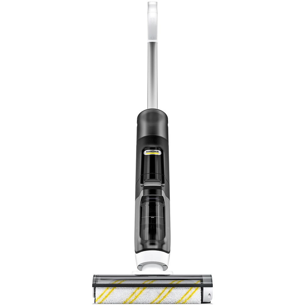 Aspirator vertical cu spalare KARCHER Extra+ FCV 3 1.056-126.0, 0.8l, 21.6V, autonomie max 30 min, Tehnologie Hygienic Spin, alb-negru
