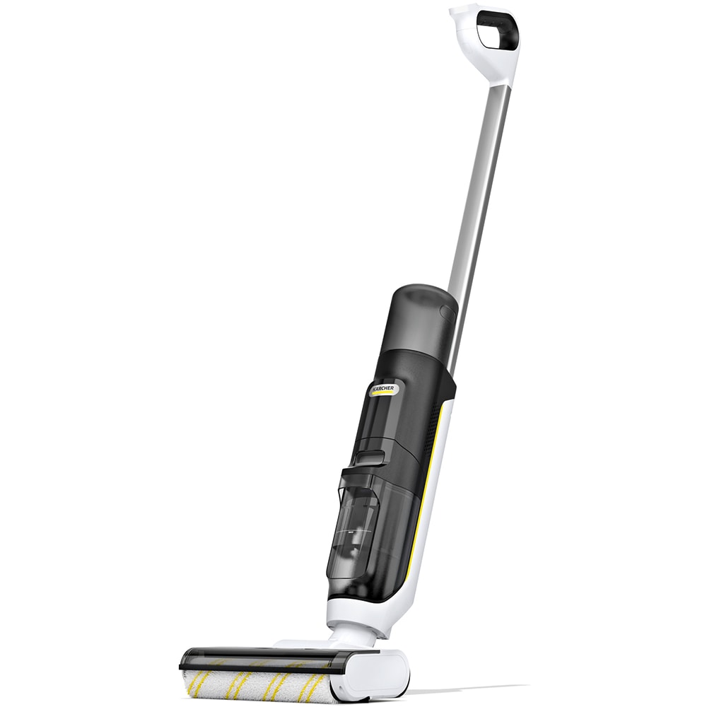 Aspirator vertical cu spalare KARCHER Extra+ FCV 3 1.056-126.0, 0.8l, 21.6V, autonomie max 30 min, Tehnologie Hygienic Spin, alb-negru