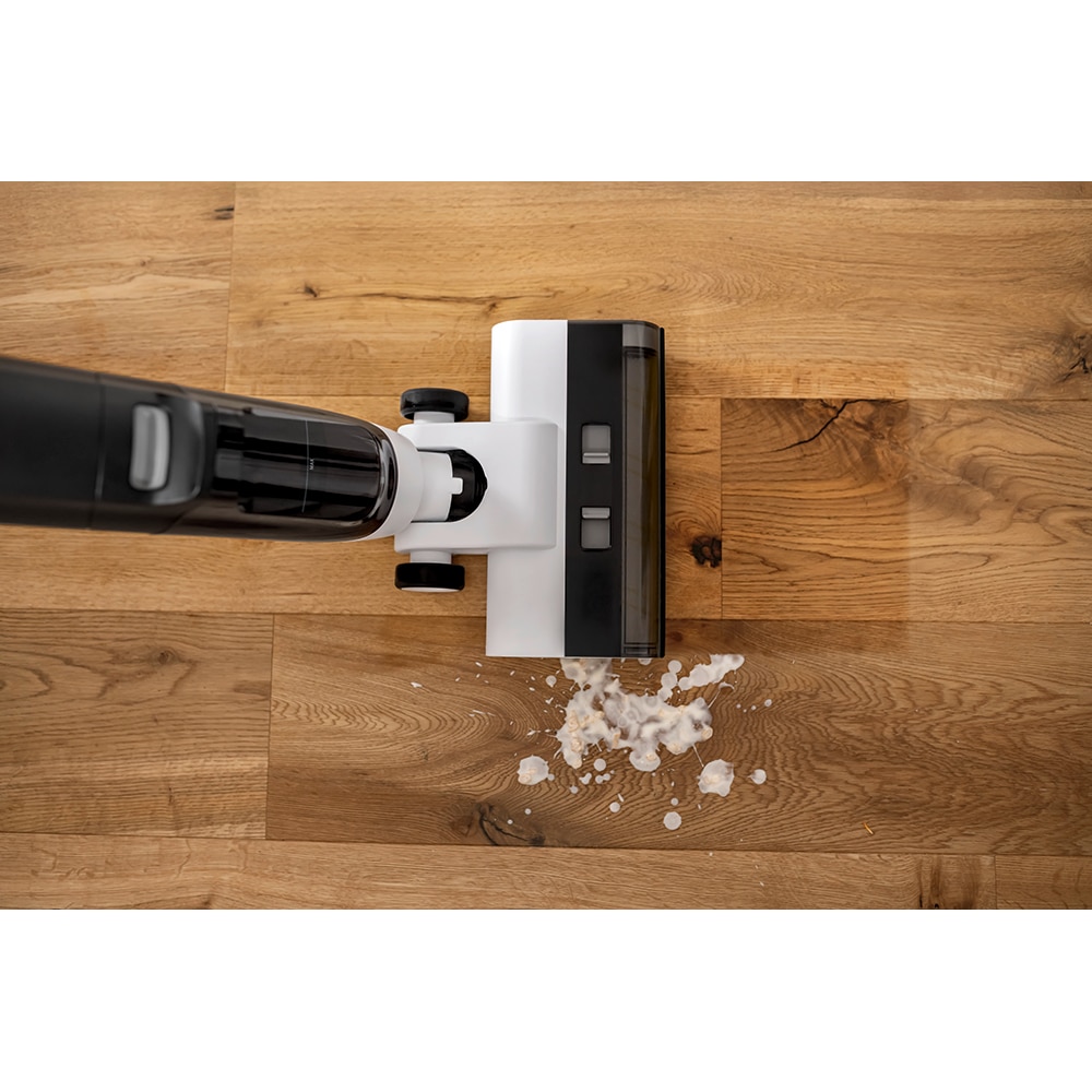 Aspirator vertical cu spalare KARCHER Extra+ FCV 3 1.056-126.0, 0.8l, 21.6V, autonomie max 30 min, Tehnologie Hygienic Spin, alb-negru