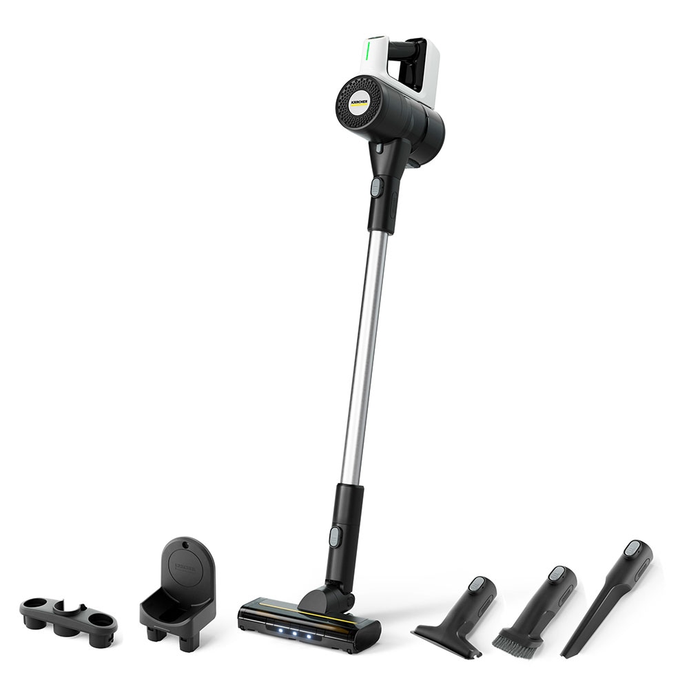 Aspirator vertical KARCHER VCS 3 Nano Hygiene 1.198-933.0, 0.6l, pana la 45 min, alb-negru