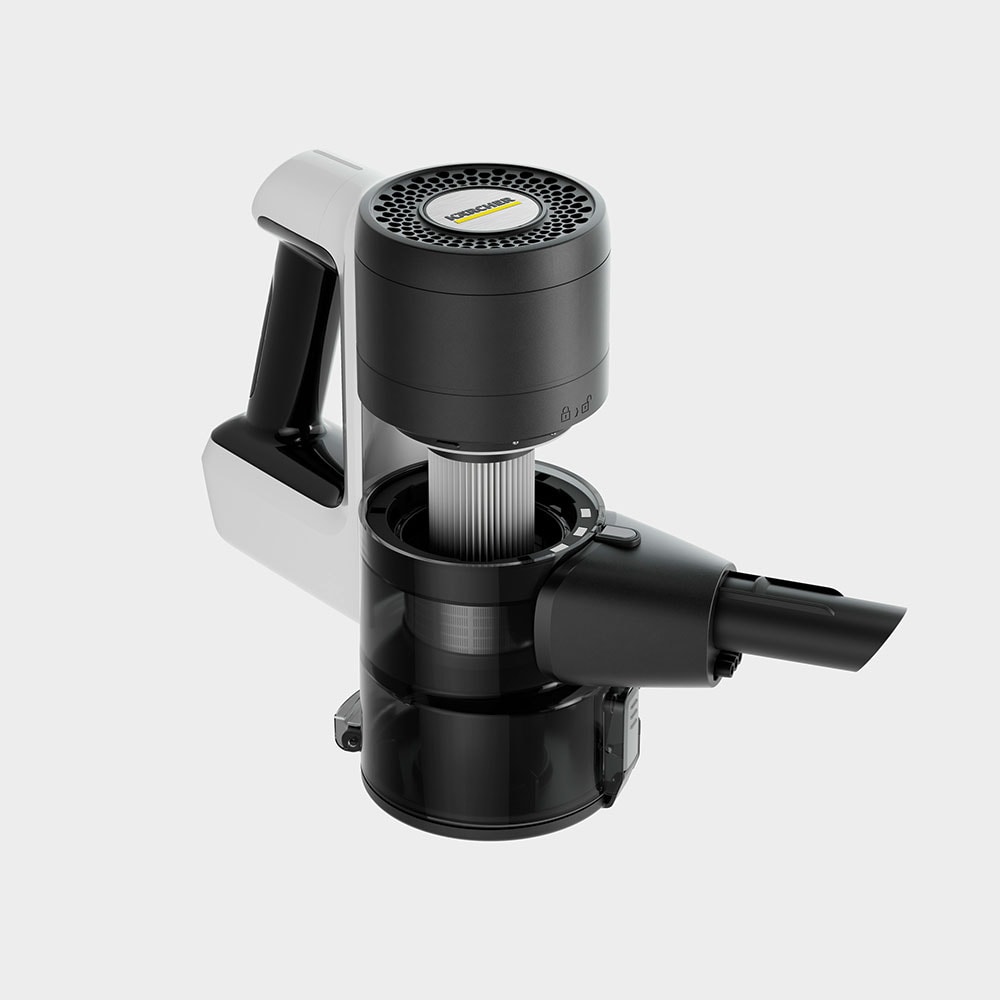Aspirator vertical KARCHER VCS 3 Nano Hygiene 1.198-933.0, 0.6l, pana la 45 min, alb-negru