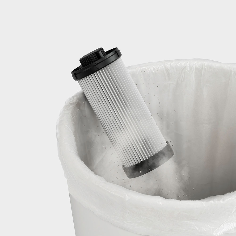 Aspirator vertical KARCHER VCS 3 Nano Hygiene 1.198-933.0, 0.6l, pana la 45 min, alb-negru