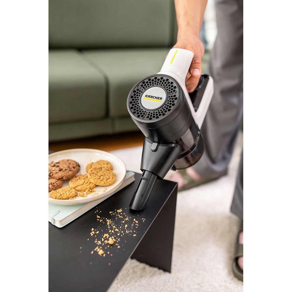 Aspirator vertical KARCHER VCS 3 Nano Hygiene 1.198-933.0, 0.6l, pana la 45 min, alb-negru