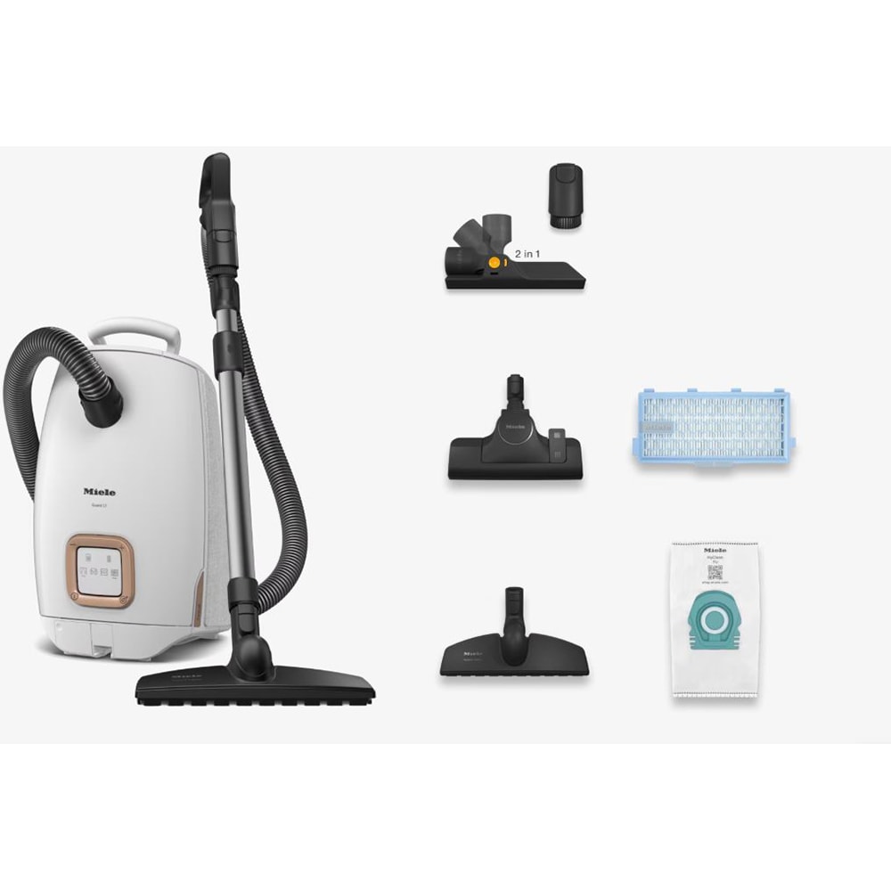 Aspirator cu sac MIELE Guard L1 Parquet 12559850, 3.5l, 890W, 77dB, alb-negru