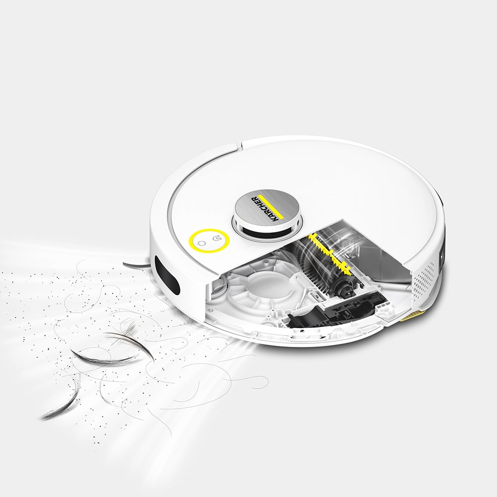 Aspirator robot KARCHER RVC 3 Classic 1.269-110.0, 0.24l, 14.4V, autonomie max 130 min, Wi-Fi, Navigare Lidar, alb