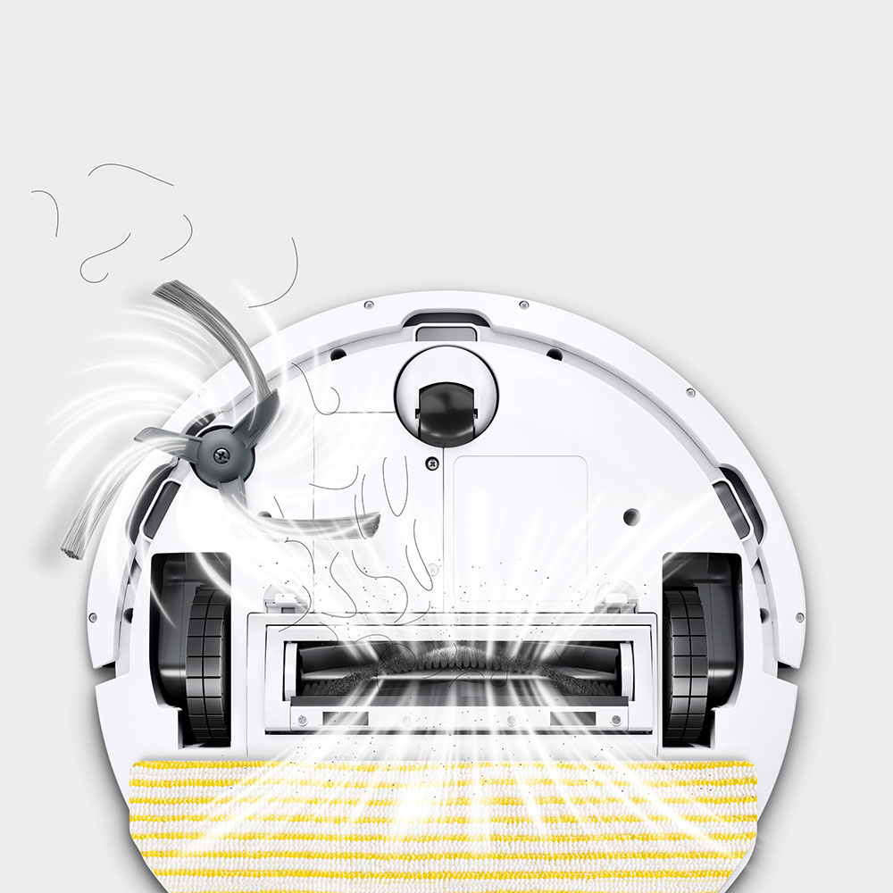 Aspirator robot KARCHER RVC 3 Classic 1.269-110.0, 0.24l, 14.4V, autonomie max 130 min, Wi-Fi, Navigare Lidar, alb