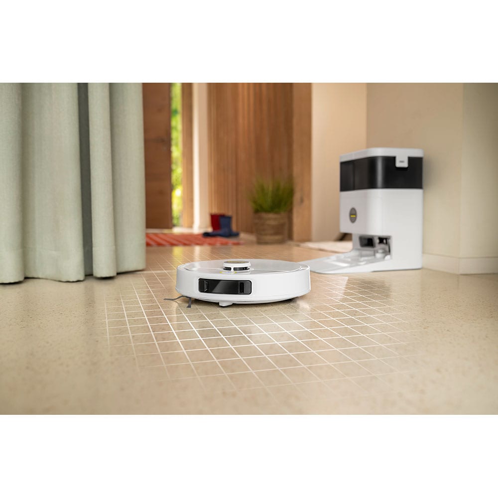 Aspirator robot KARCHER RVM 4 Comfort 1.269-130.0, 0.3l, 14.4V, autonomie max 160 min, Wi-Fi, Navigare Lidar, alb-negru
