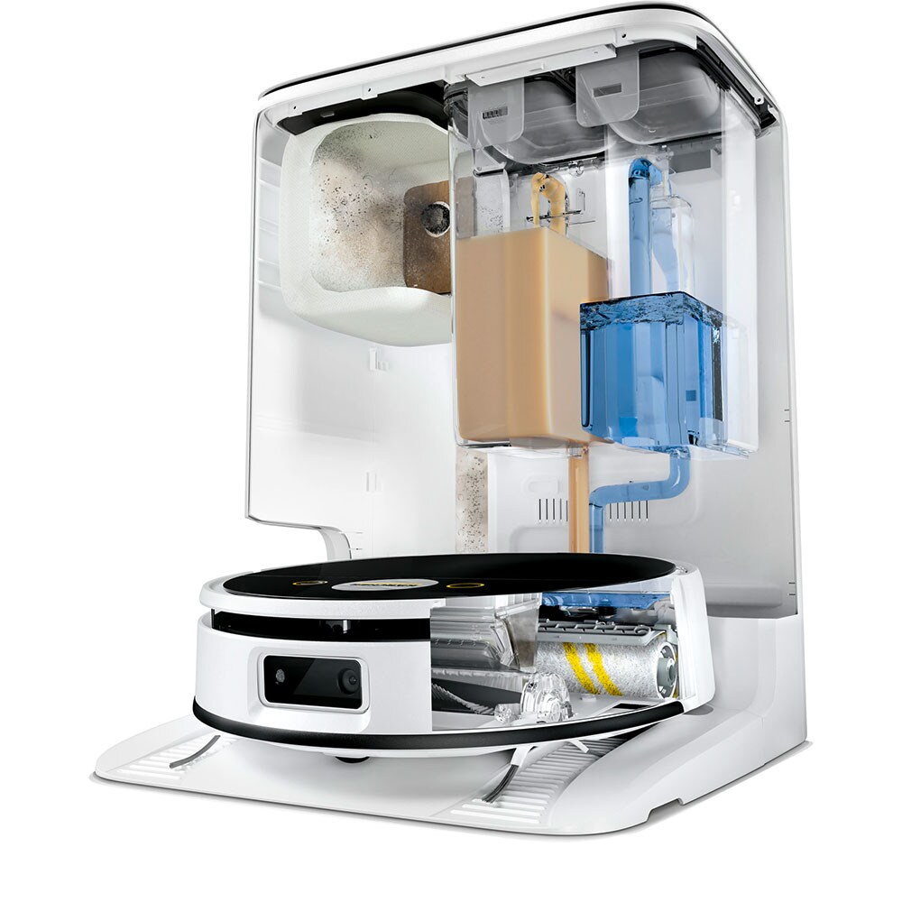 Aspirator robot KARCHER RVF 7 Comfort 1.269-690.0, 0.25l, 14.4V, autonomie max 150 min, Wi-Fi, Navigare Lidar, negru-alb