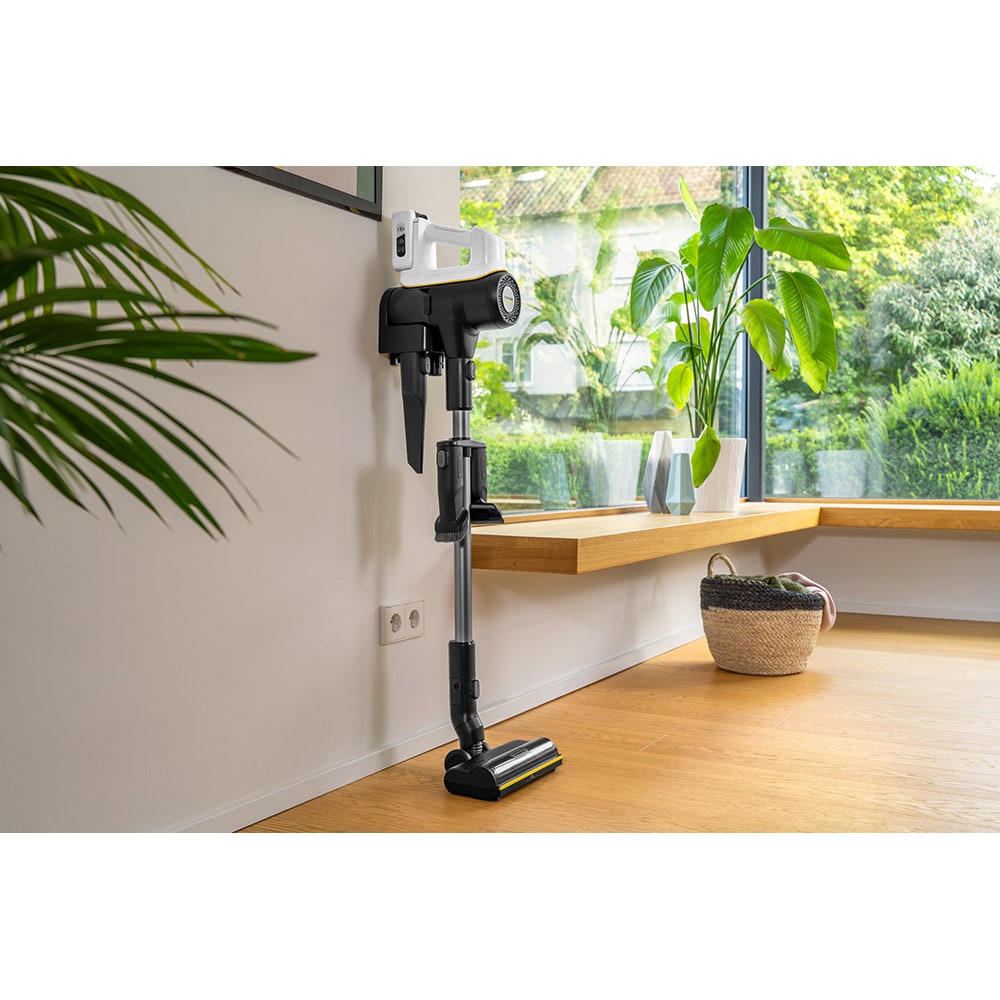 Aspirator vertical KARCHER Infinity Complete VCS 5-28 1.349-250.0, 0.75l, 28V, autonomie max 60 min, alb-negru
